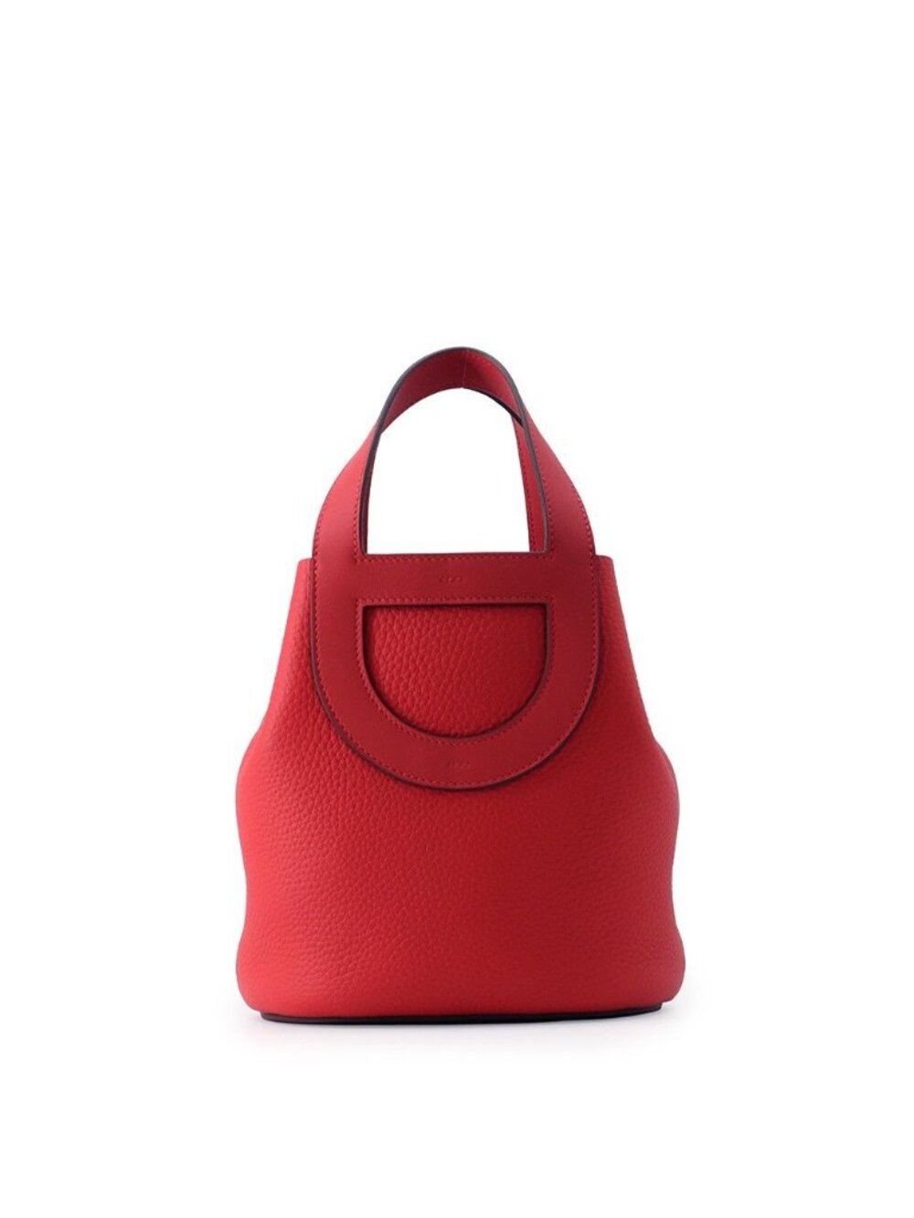 Hermes Tote Bag in the Loop 18 Rouge Casaque Gold Taurillon Clemence Swift